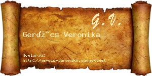 Gerócs Veronika névjegykártya